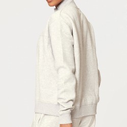 Ash Grey Seam Detail Zip Track Top